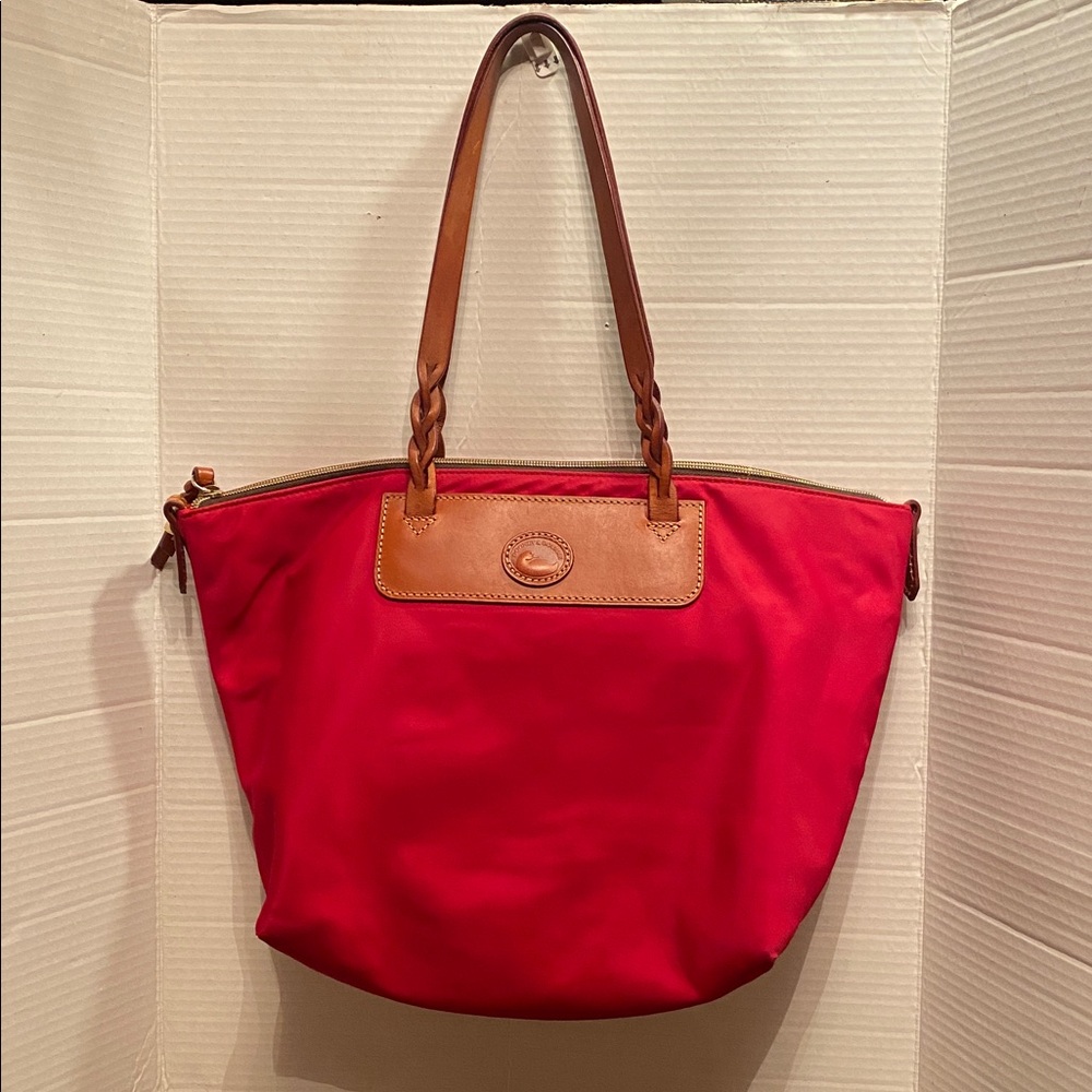 Dooney & Bourke Nylon Tote With Brown Leather